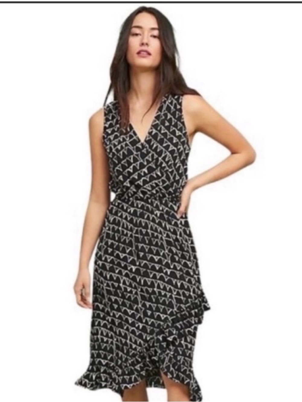 Anthropologie Plenty By Tracy Reese black and white dress size Large